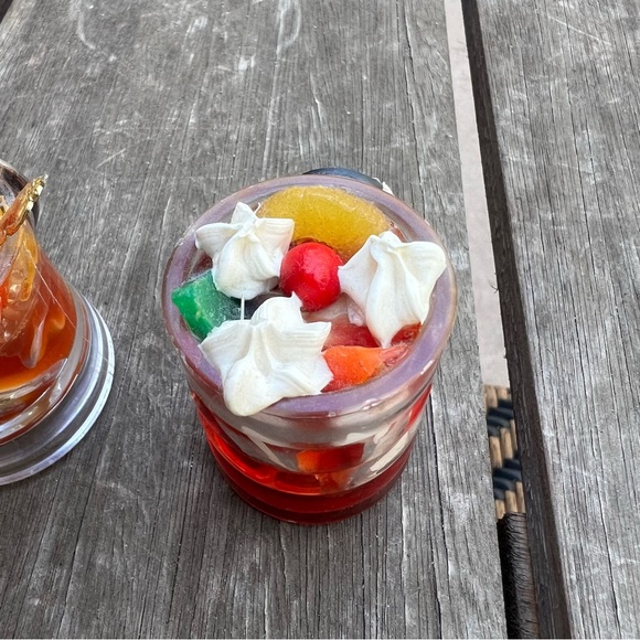 Vintage 90s Epoxy Resin Fruity Drink Dessert Refrigerator Magnets Lot of Two - Picture 7 of 8